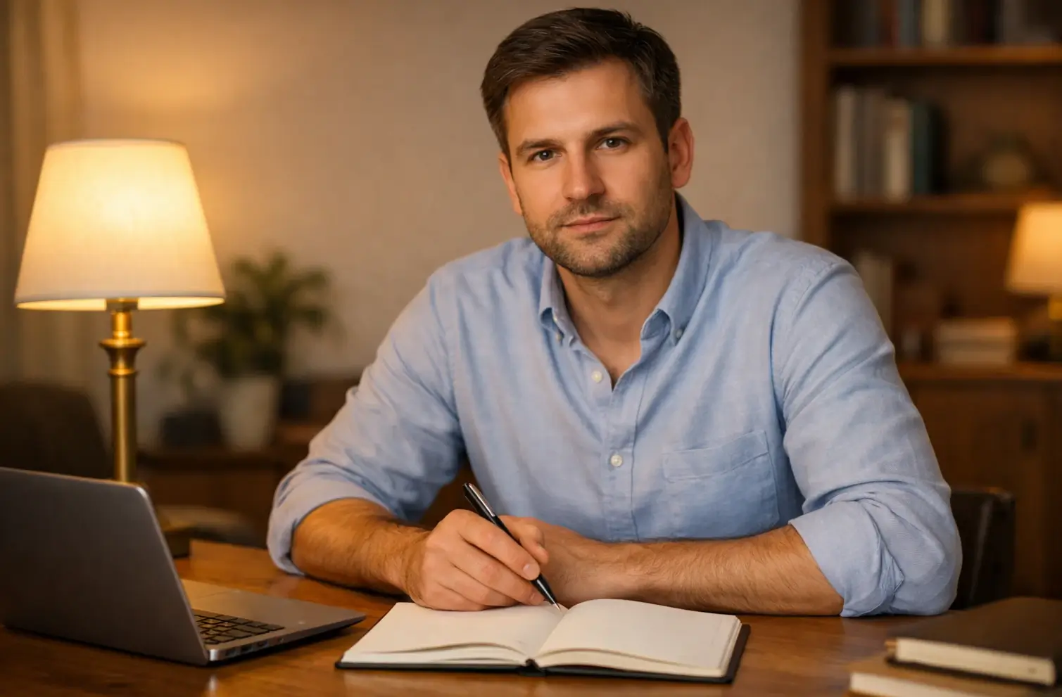 Apostador reflexivo aprendiendo de errores comunes en apuestas de fútbol con notas