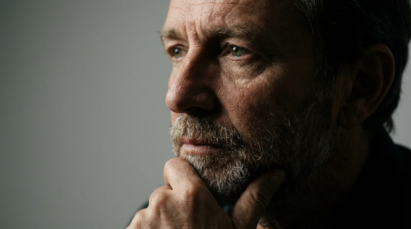 Primer plano del rostro de una persona concentrada tomando una decisión difícil